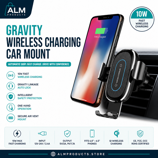 ALM Gravity Wireless Charging Car Mount
