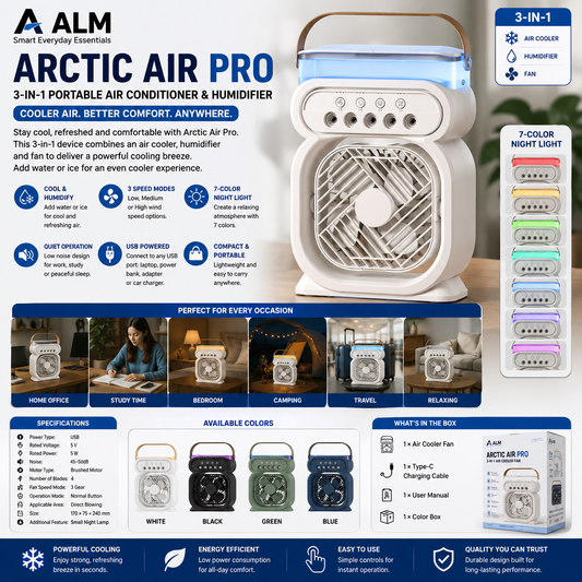 ALM Arctic Air Pro 3-in-1 Portable Air Conditioner & Humidifier