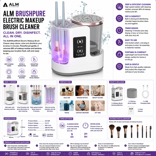 ALM BrushPure Makeup Brush Cleaner