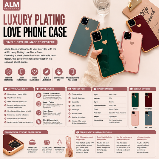ALM Luxe Heart Phone Case