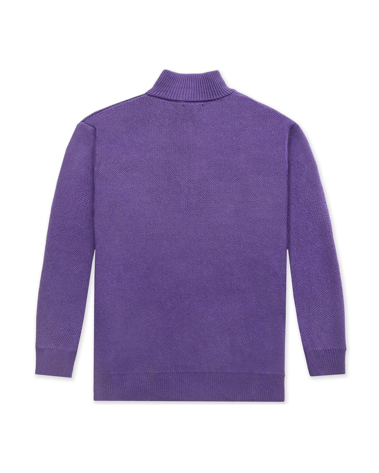 Knit 1/4 Zip Purple
