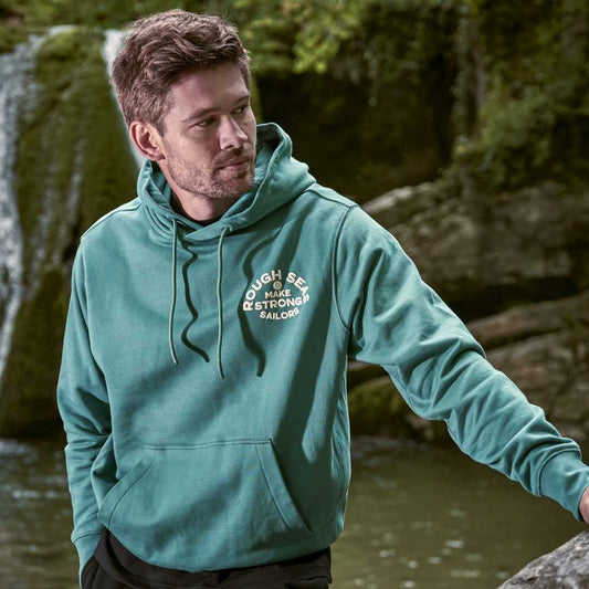 Men's Rough Seas Make Strong Sailors Green Hoodie
