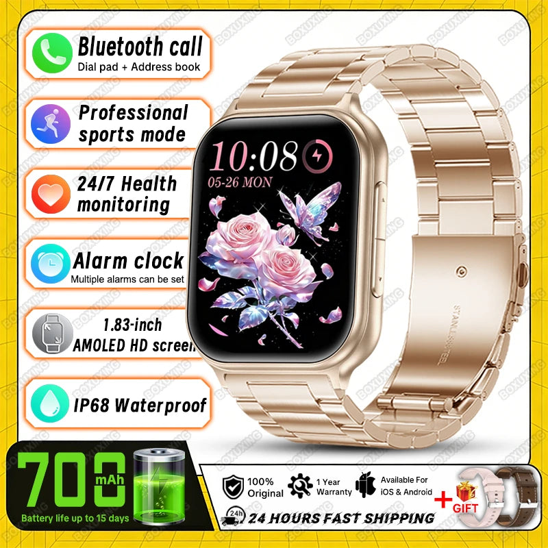 BOXUXING Women’s Bluetooth Calling Fitness Smartwatch