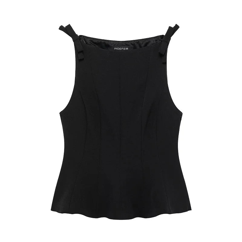 MUJER Women’s Bow Detail Off-Shoulder Top