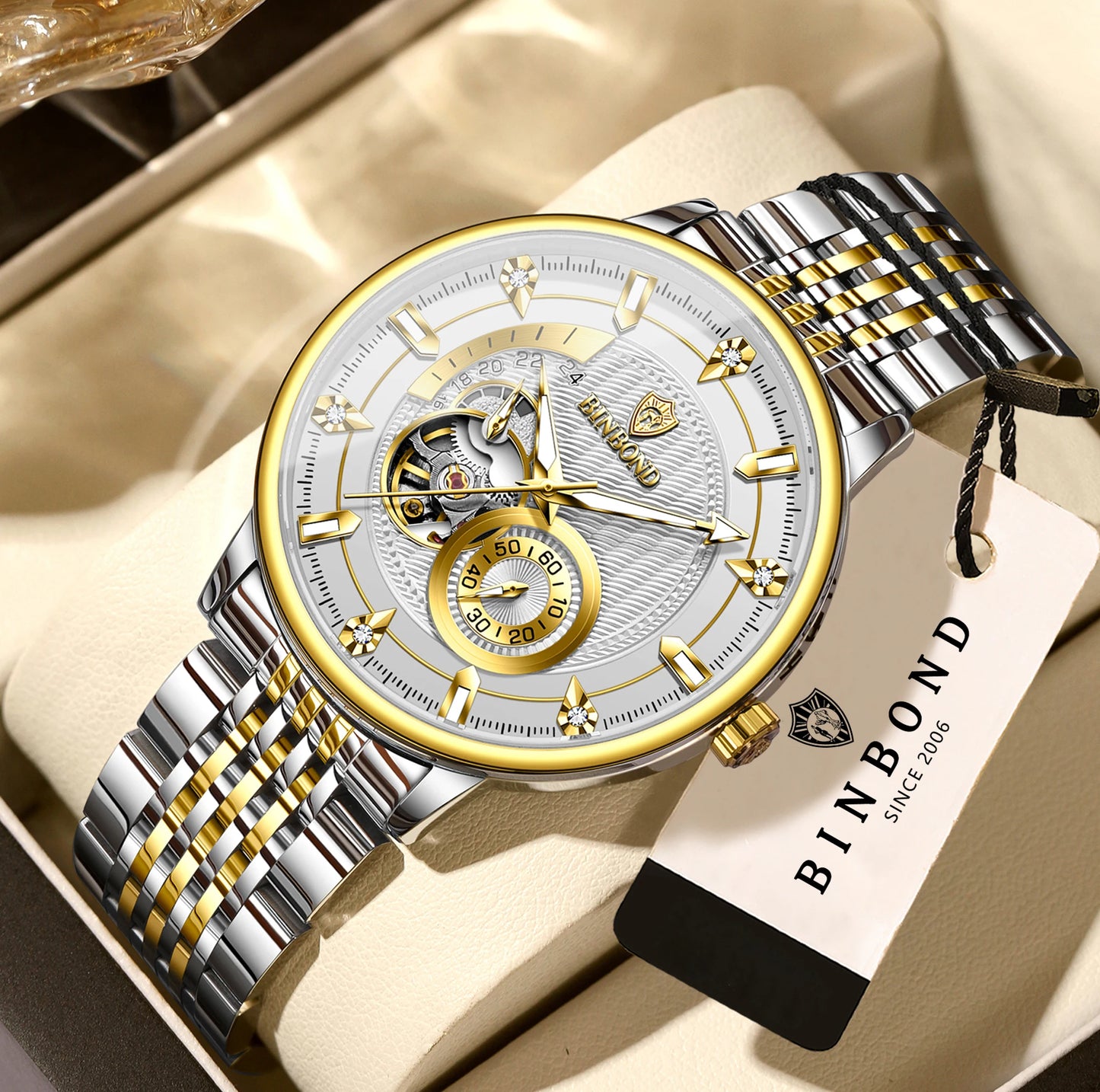 Men’s BINBOND Automatic Tourbillon Mechanical Watch