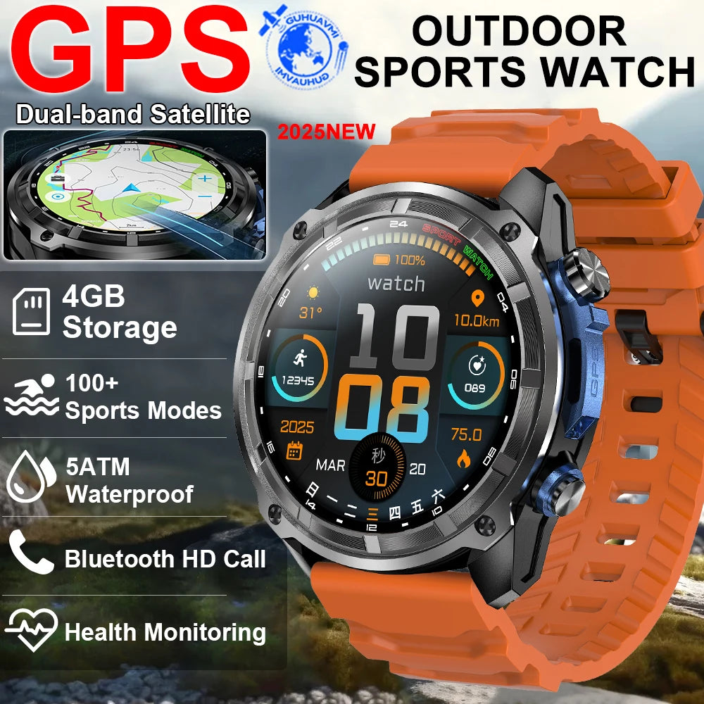 ALM Explorer Pro GPS Smartwatch – Offline Maps, 4GB Storage & 50M Waterproof