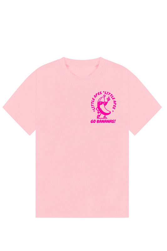 Little Apes Go Bananas Tee - Light Pink