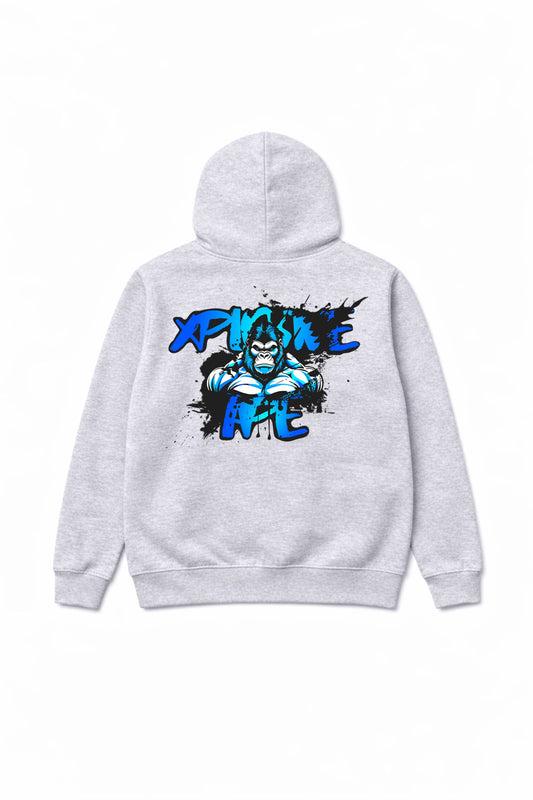 XAPE Splatter Graffiti V4 Hoodie - Heather Grey