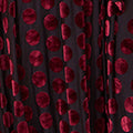 Yumi Burgundy Velour Spot Midi Skater Dress