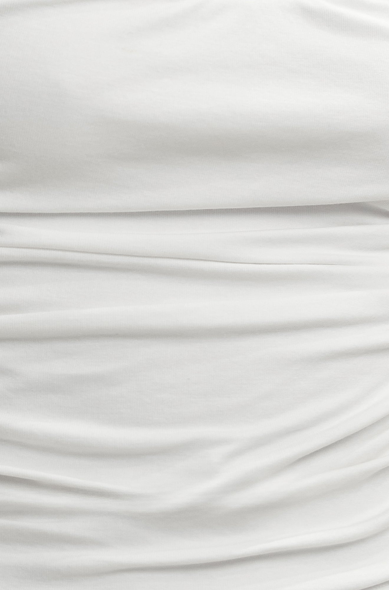 Yumi White Cotton Ruched Vest Top