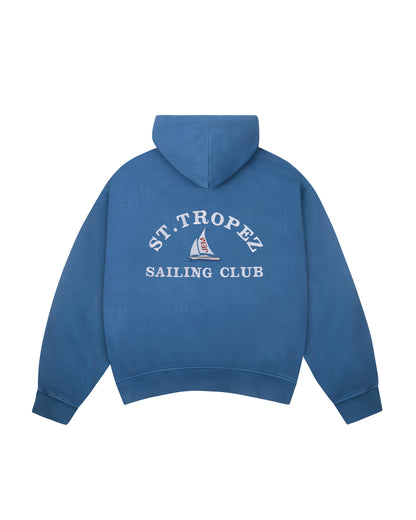 St Tropez Heavyweight Hoodie Blue