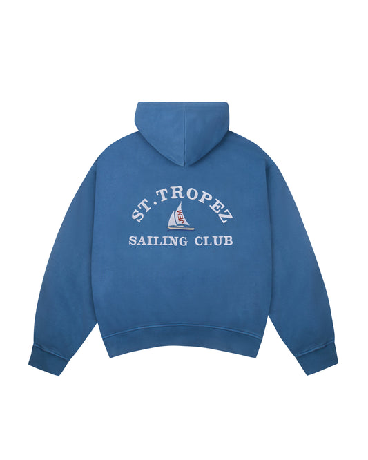 St Tropez Heavyweight Hoodie Blue