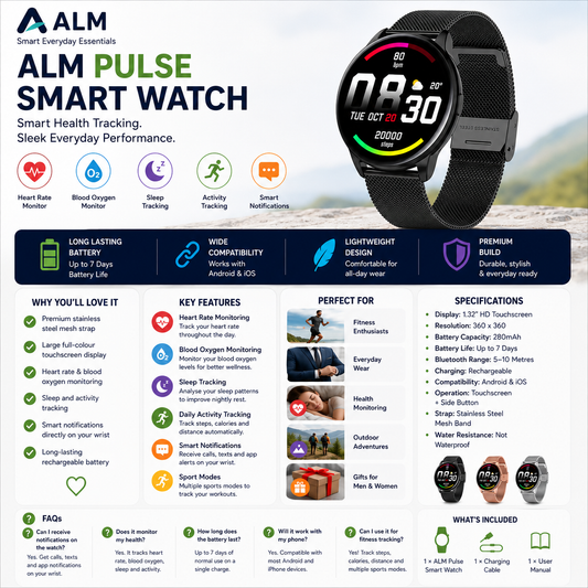 ALM Pulse Smart Watch