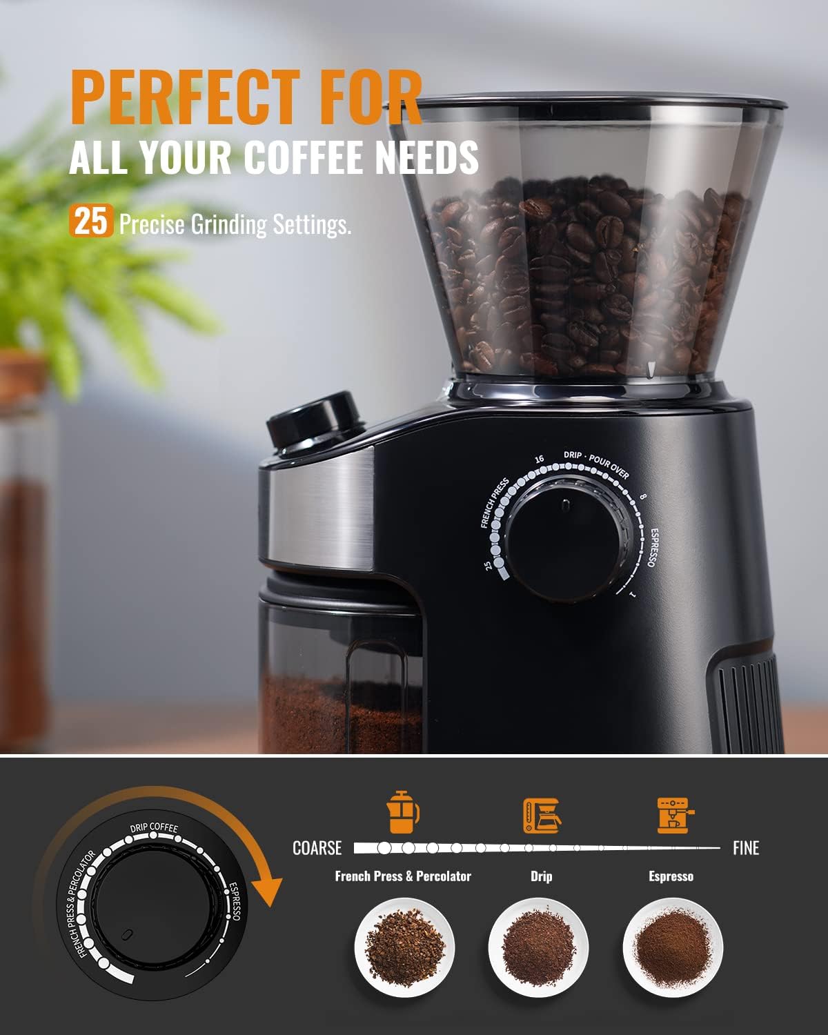ALM GrindPro Electric Coffee Grinder