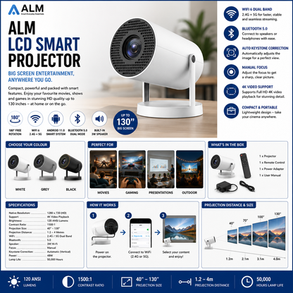 ALM Smart Mini Projector