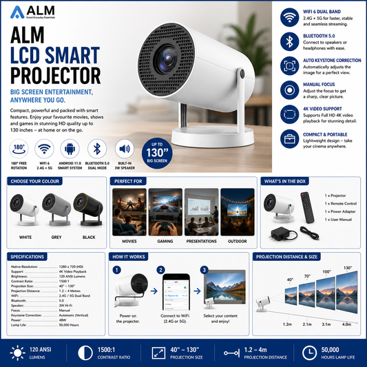 ALM Smart Mini Projector