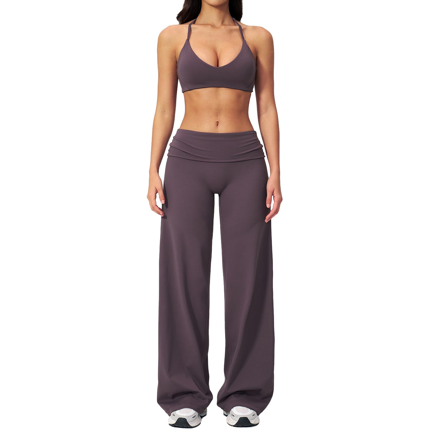 Women’s Fashionable Seamless Back Sports Bra Set