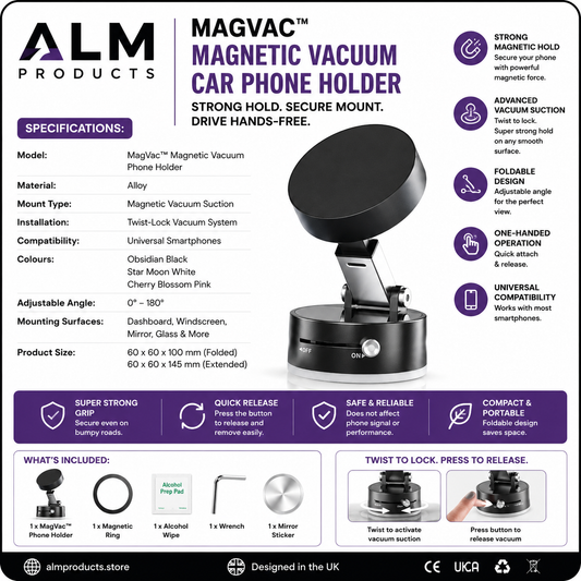 ALM MagVac Magnetic Vacuum Phone Holder