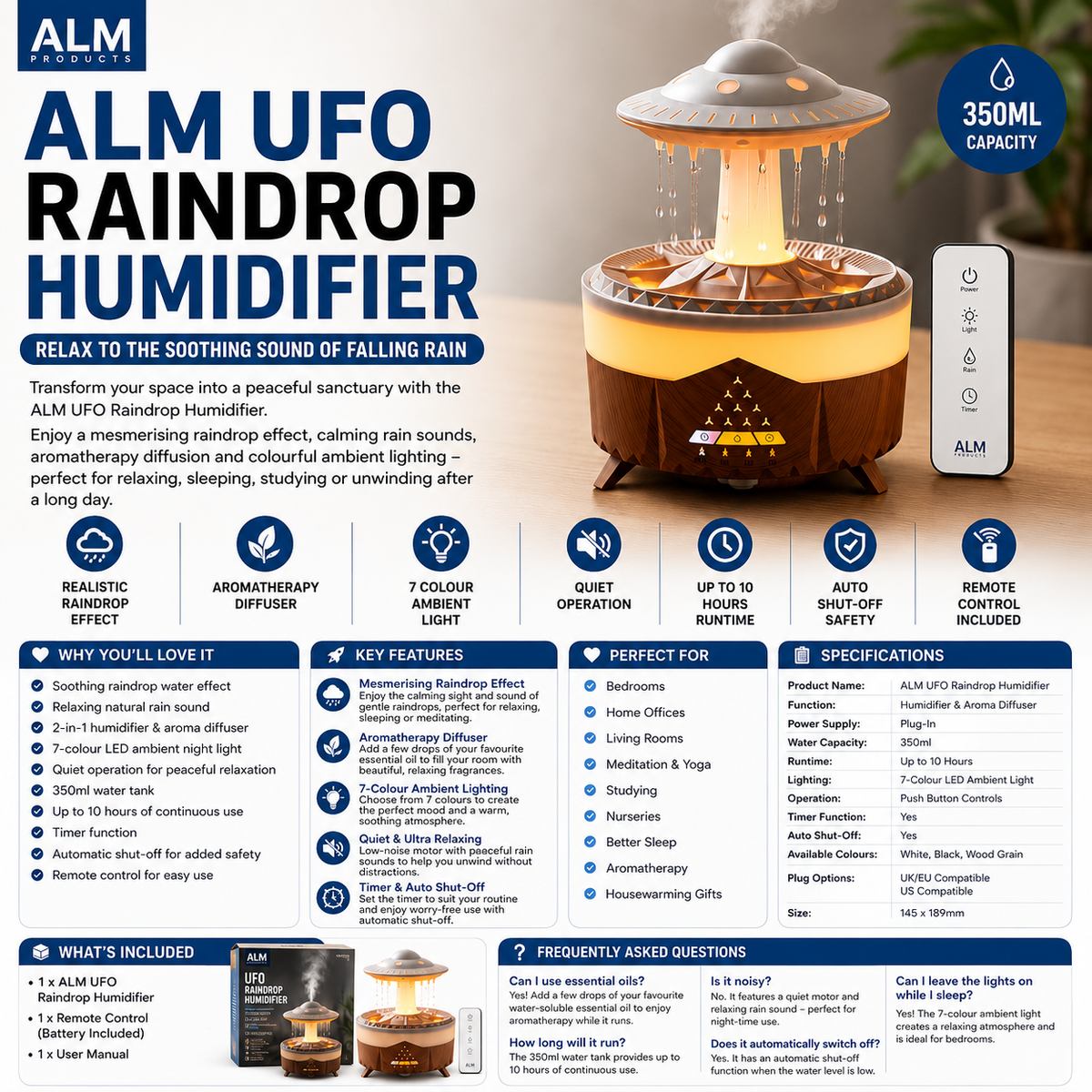 ALM RainCloud Aroma Humidifier