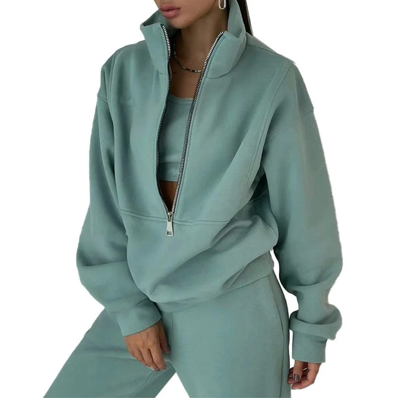 Women's Two-piece Fleece Sports Tracksuit