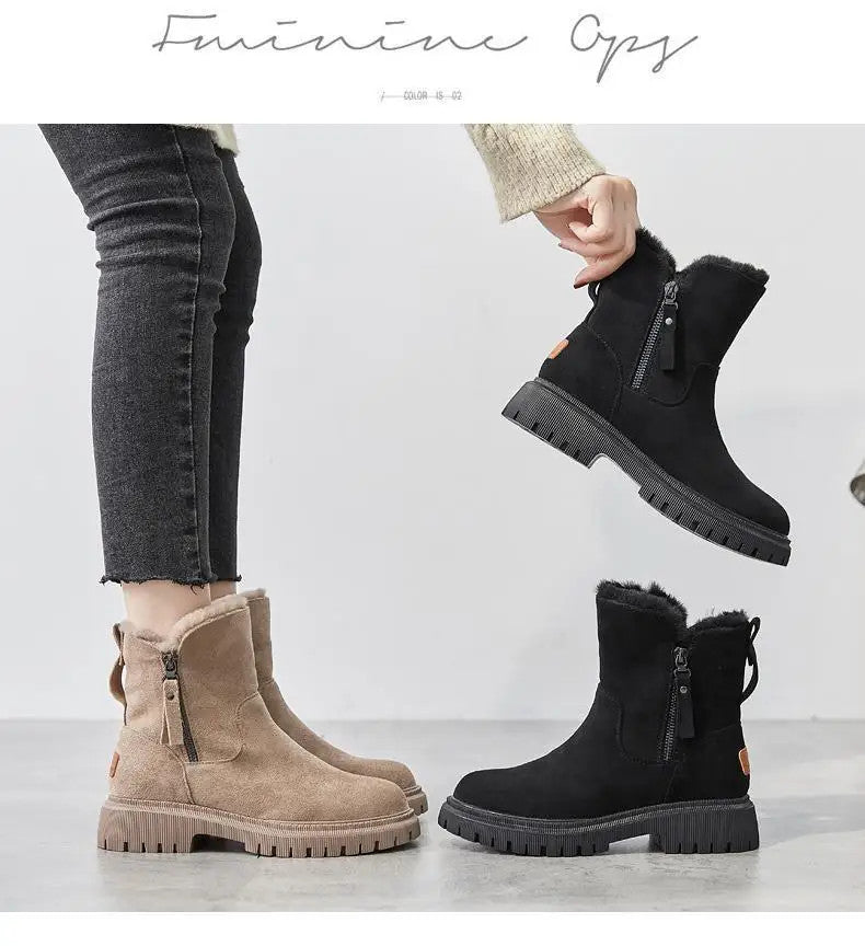 Women's Thick Cotton Furry Boots