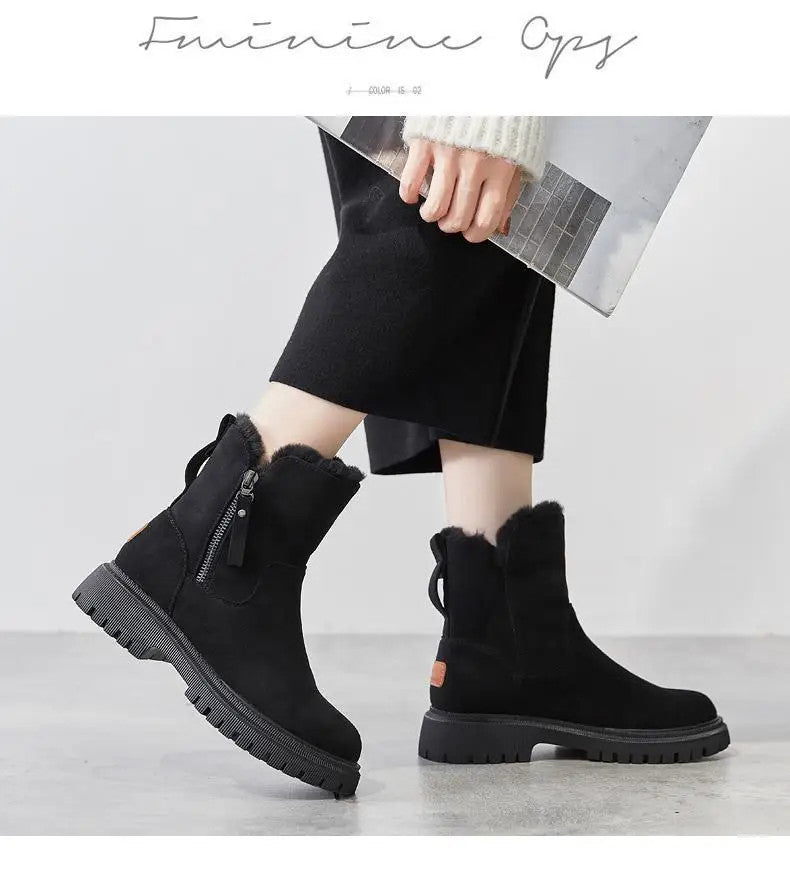 Women's Thick Cotton Furry Boots