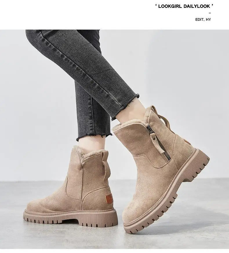 Women's Thick Cotton Furry Boots