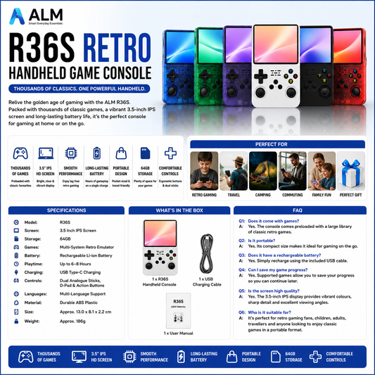 ALM R36S Retro Game Console