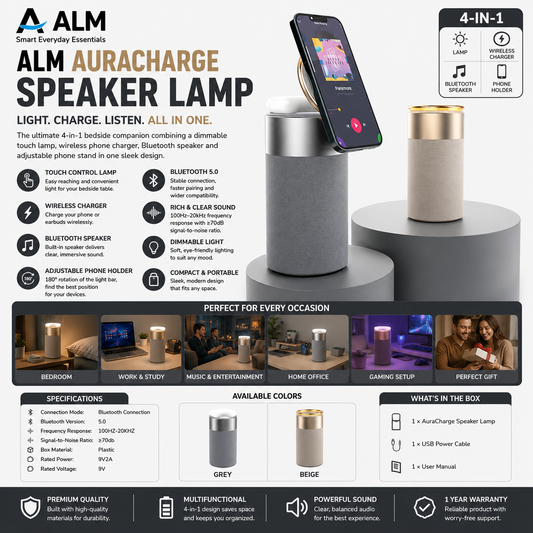 ALM AuraCharge Speaker Lamp