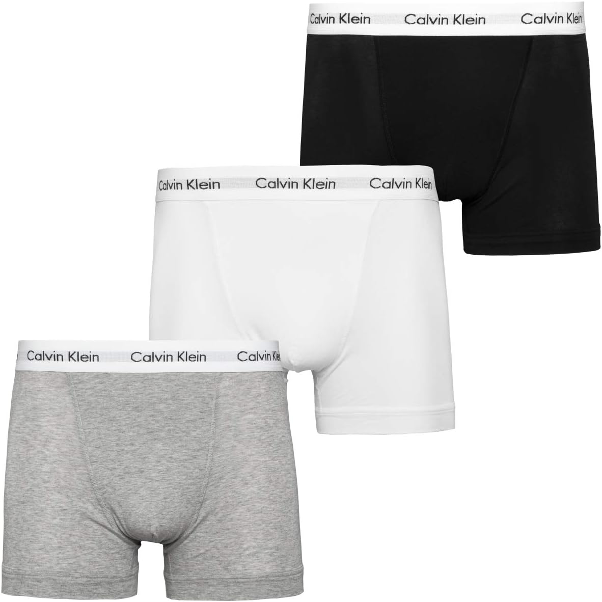 Calvin Klein Men’s 3 Pack Trunks with Logo Waistband