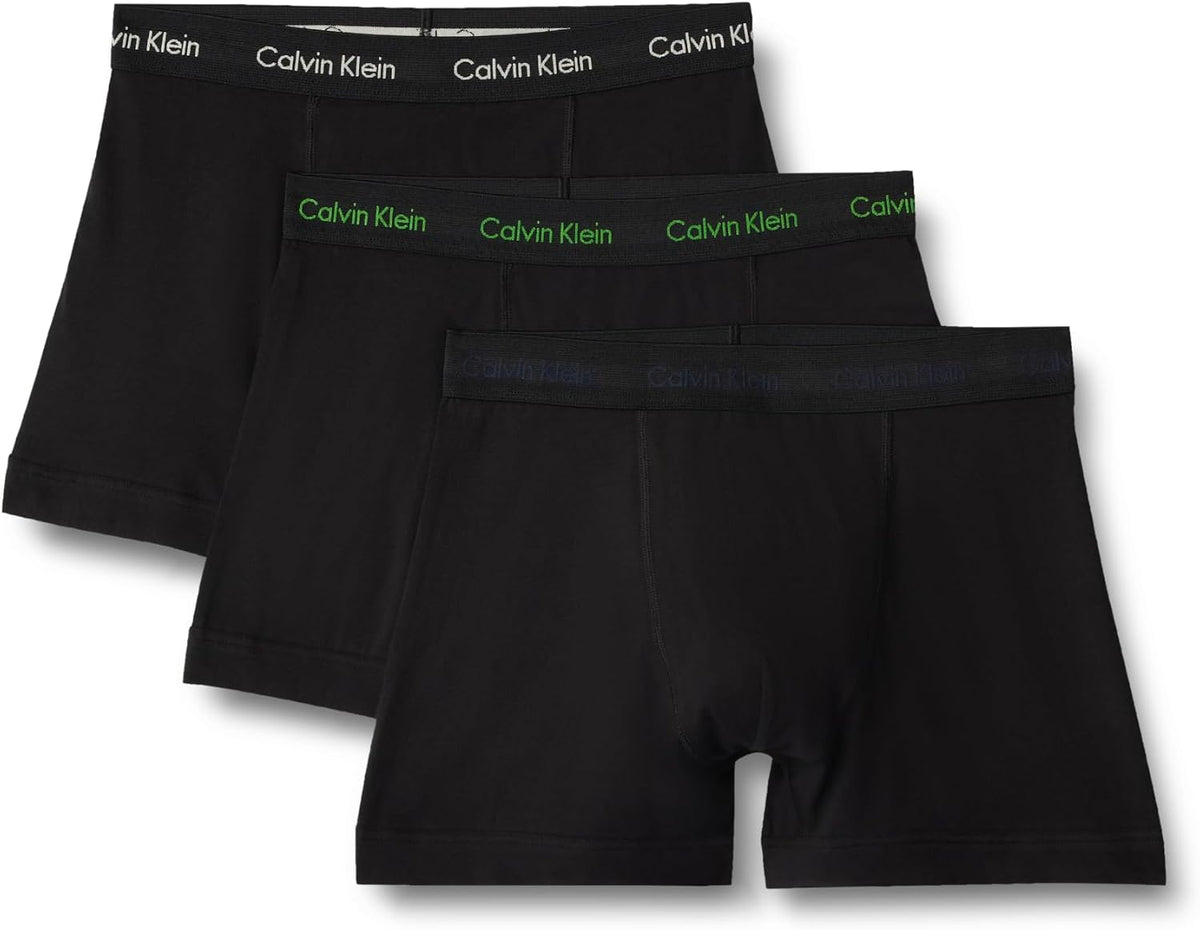 Calvin Klein Men’s 3 Pack Trunks with Logo Waistband