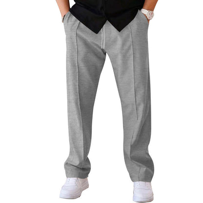 Men’s Relaxed Drawstring Straight-Leg Trousers