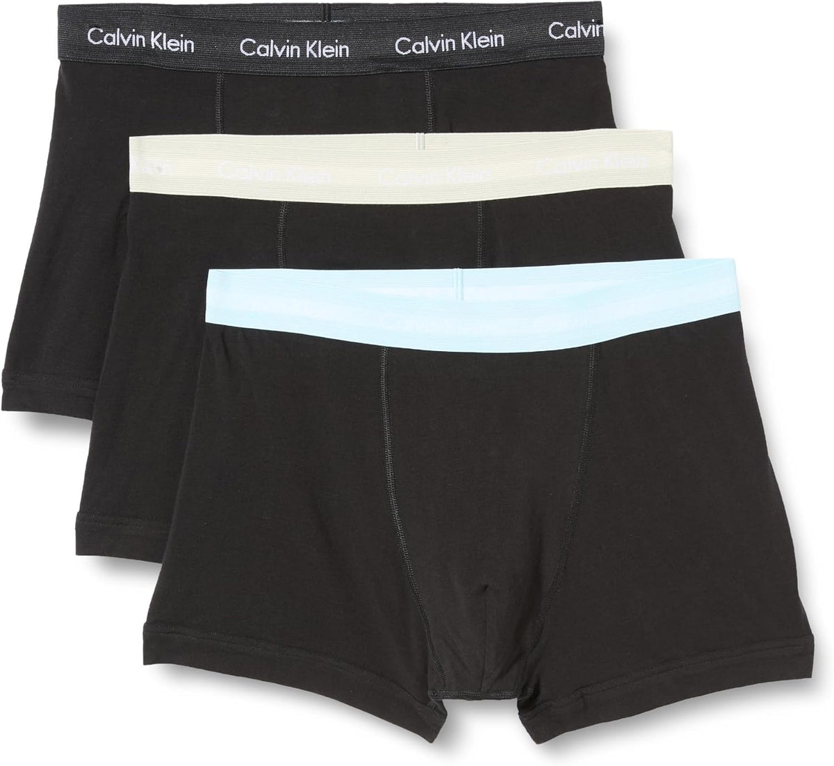 Calvin Klein Men’s 3 Pack Trunks with Logo Waistband