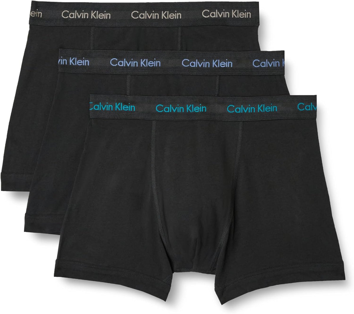 Calvin Klein Men’s 3 Pack Trunks with Logo Waistband
