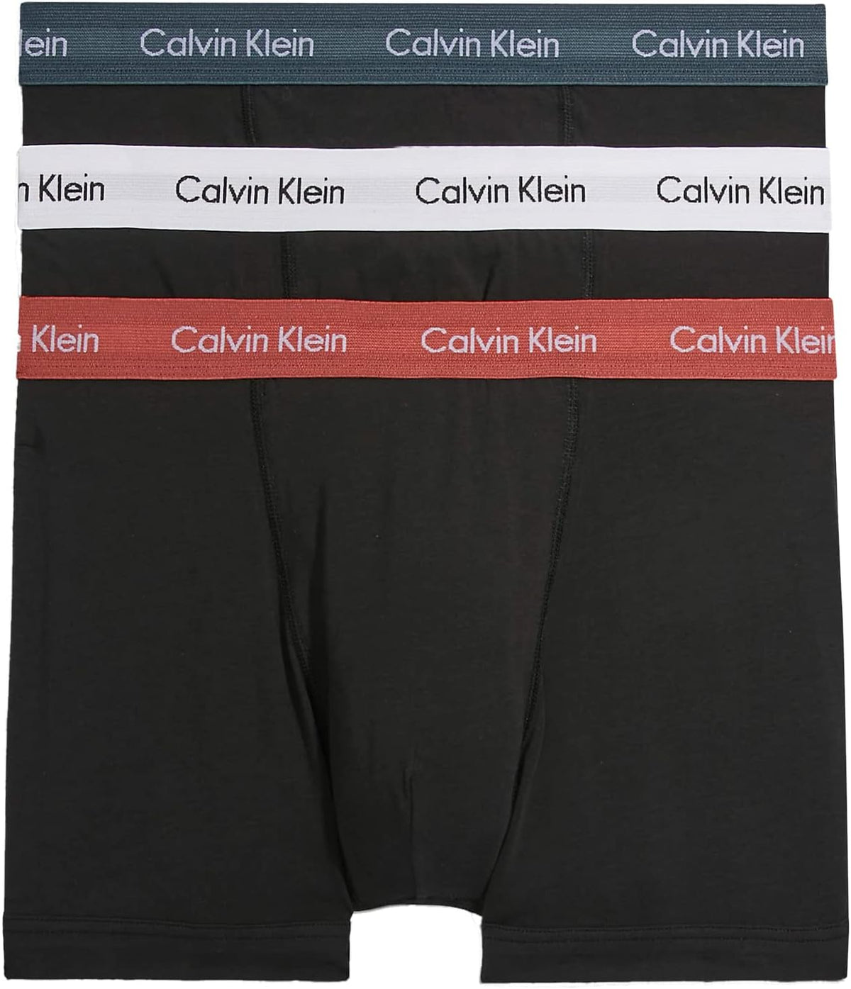 Calvin Klein Men’s 3 Pack Trunks with Logo Waistband