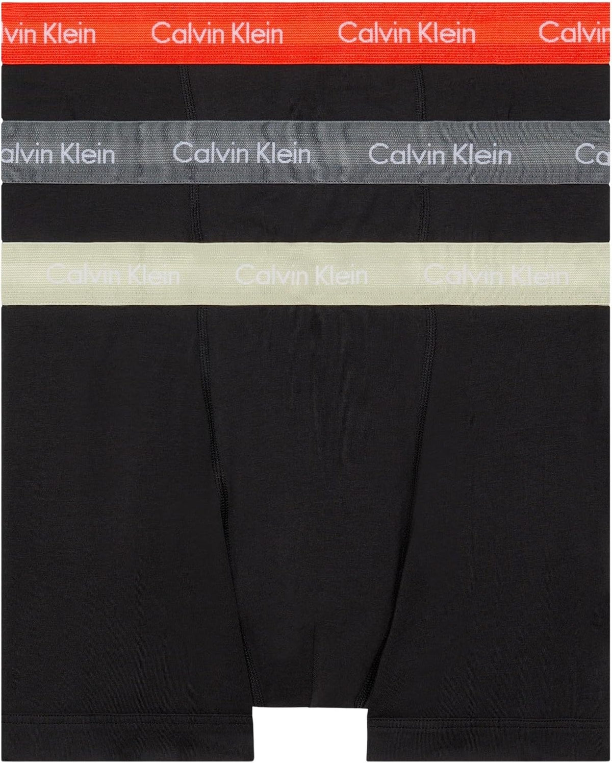 Calvin Klein Men’s 3 Pack Trunks with Logo Waistband