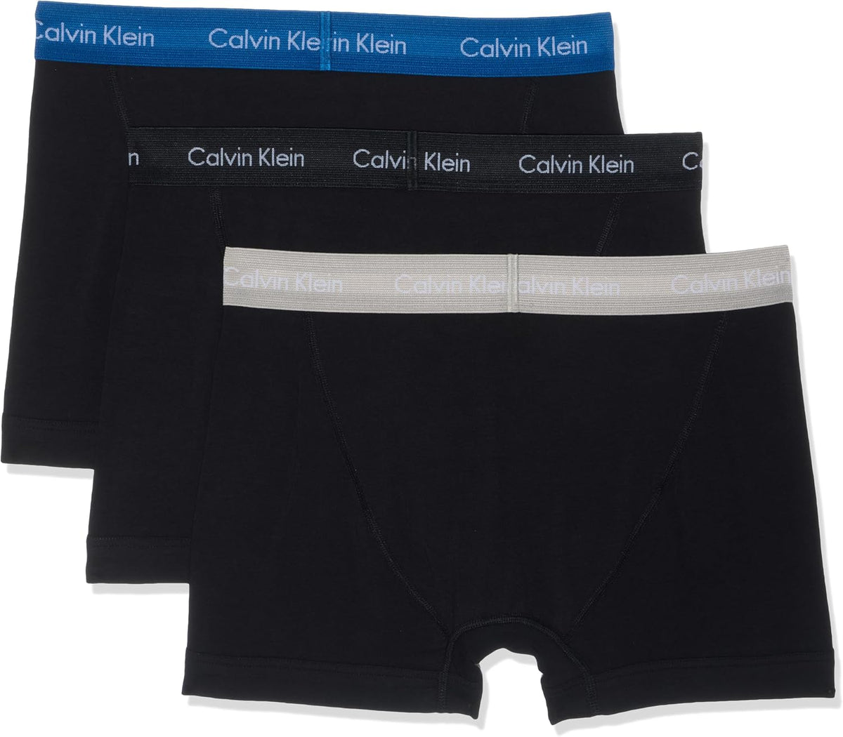 Calvin Klein Men’s 3 Pack Trunks with Logo Waistband