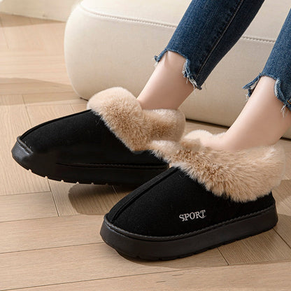 Women’s Cosy Faux Fur Platform Slippers