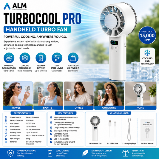ALM TurboCool Pro Handheld Fan