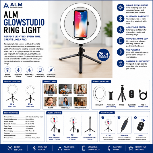 ALM GlowStudio Ring Light