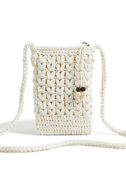 Yumi Ivory Crochet Small Cross Body