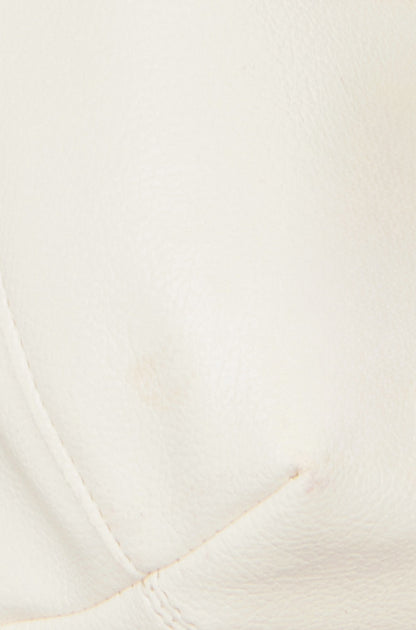 Yumi Ivory Shoulder Scoop Bag With Buckle