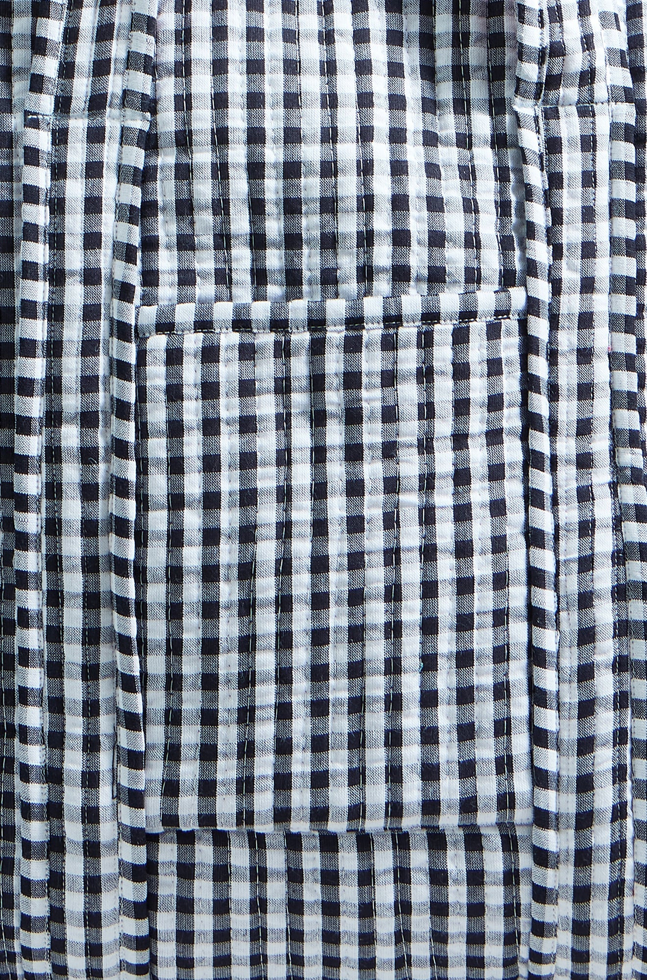 Yumi Black Gingham Quilted Shopper Bag