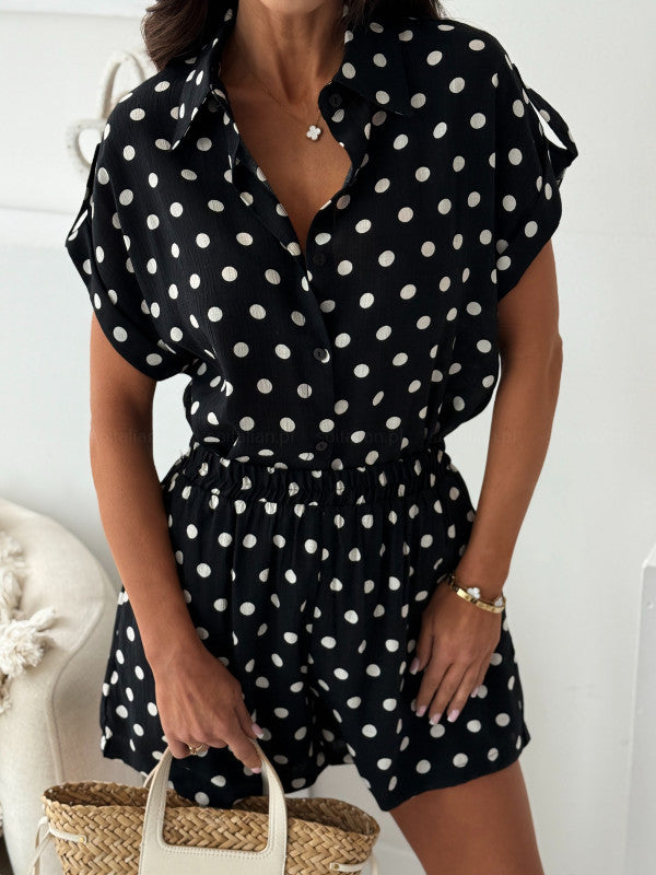 Women’s Loose polka dot shorts suit