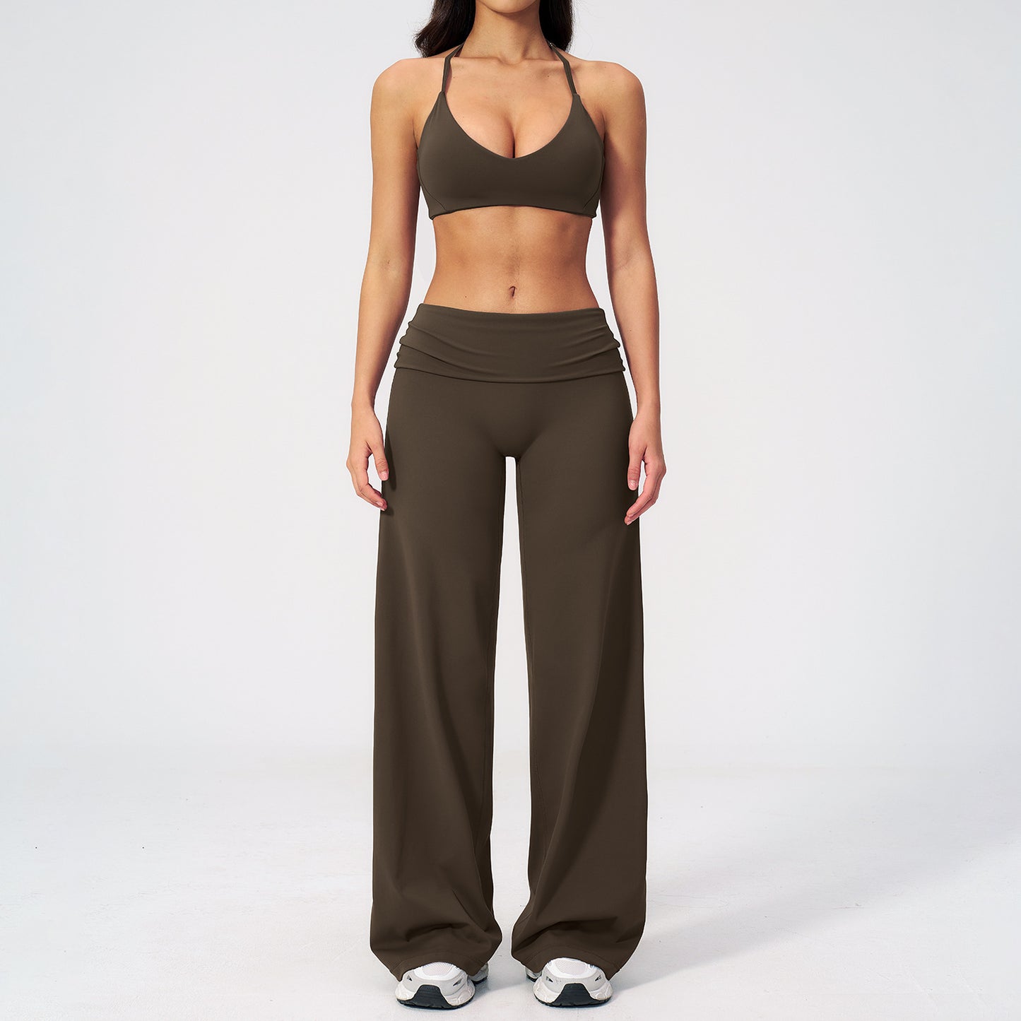 Women’s Fashionable Seamless Back Sports Bra Set