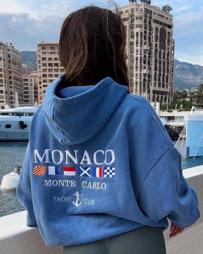 Monaco Heavyweight Hoodie Blue