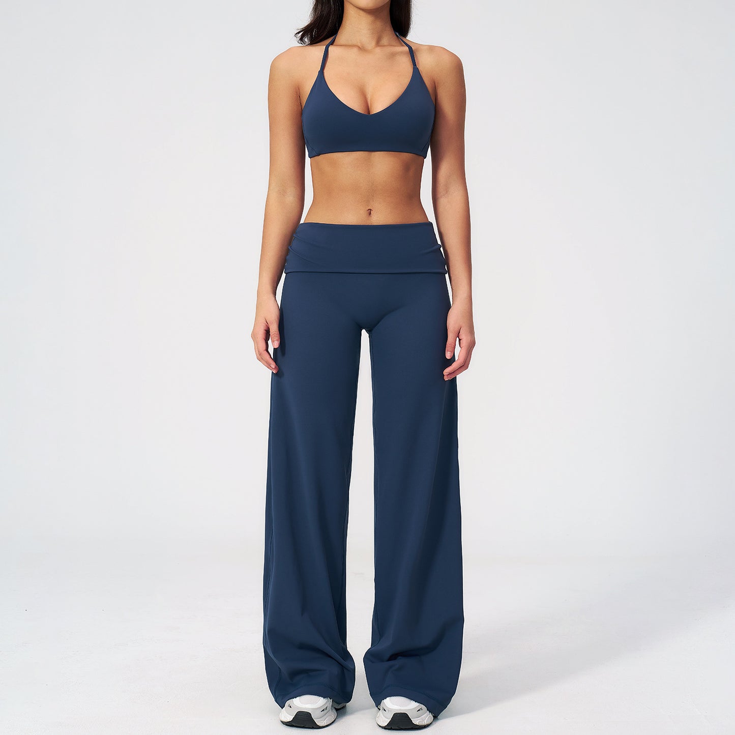 Women’s Fashionable Seamless Back Sports Bra Set