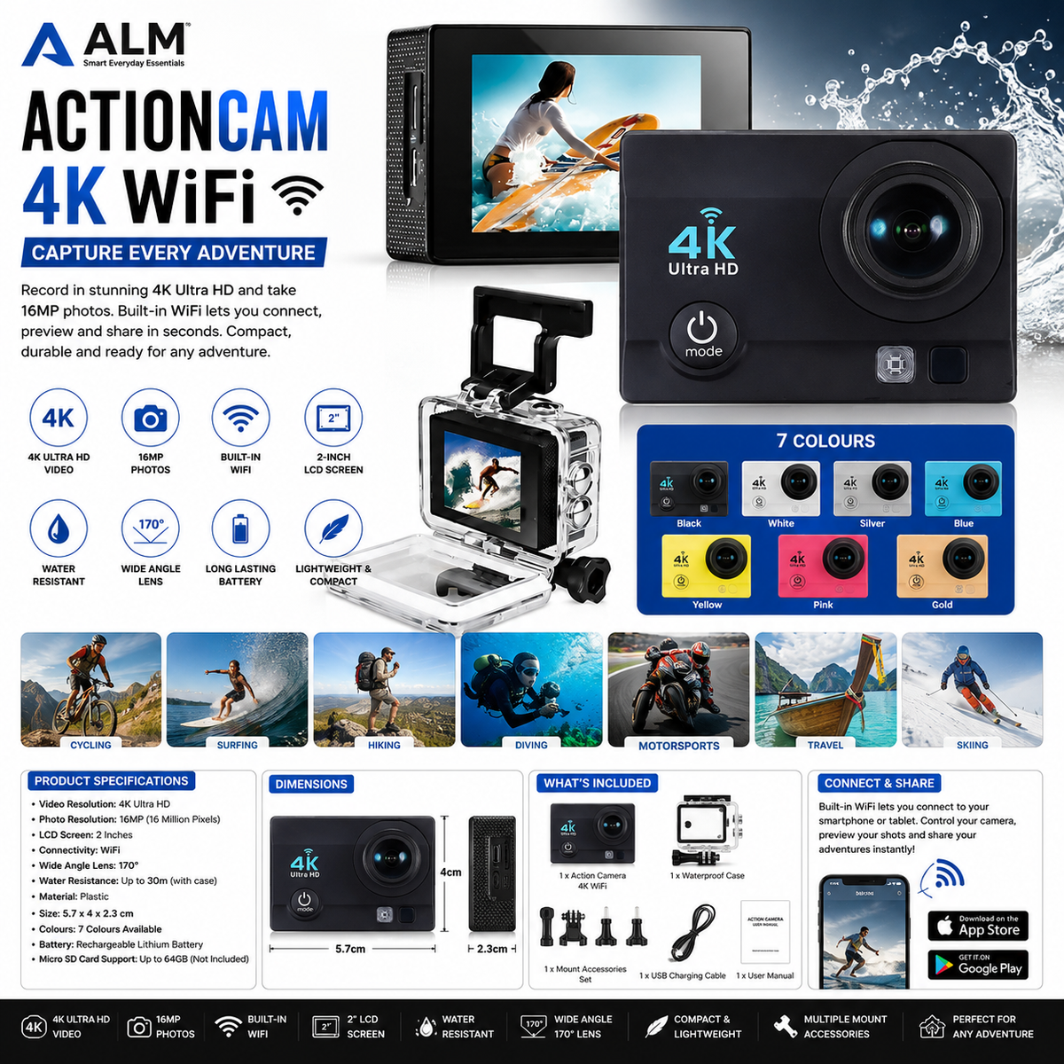 ALM ActionCam 4K WiFi