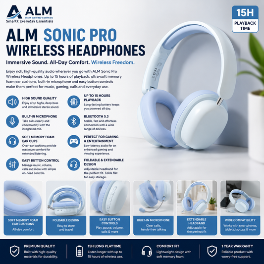 ALM Sonic Pro Wireless Headphones