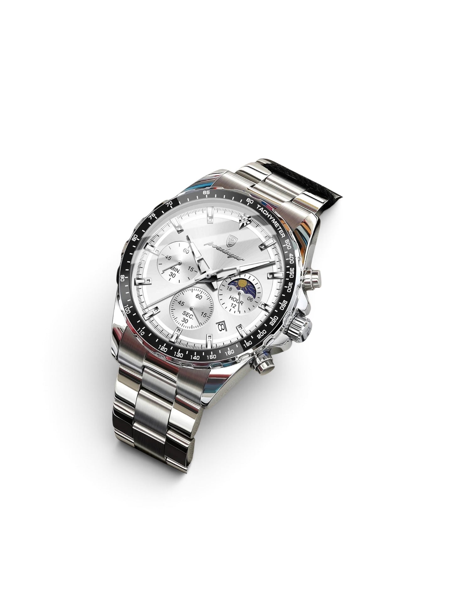 Men’s POEDAGAR Waterproof Stainless Steel Watch